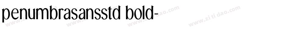 penumbrasansstd bold字体转换